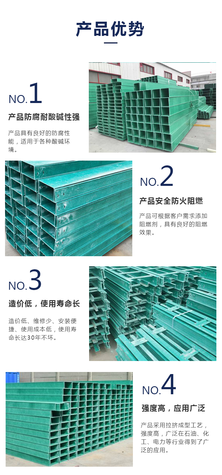 玻璃钢桥架线槽规格150*50